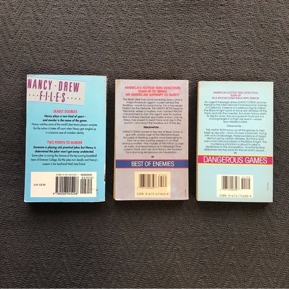 Vintage Carolyn Keene Nancy Drew Files 2 in 1 & Hardy Boys Super Mystery Books - Picture 2 of 2